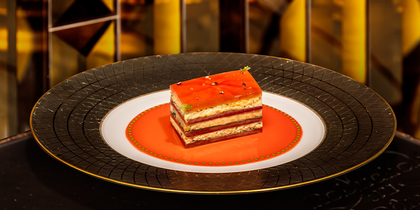 Tomato Mille-Feuille, Crabmeat, Avocado and Green Apple